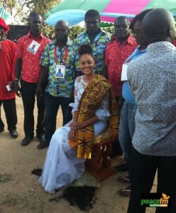 Menaye Donkor Muntari on her stool after the ceremony