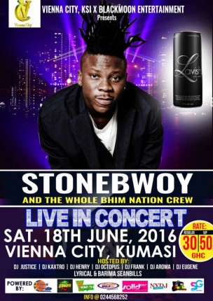 Stonebwoy and the Bhim Nation to rock Vienna City in Kumasi
