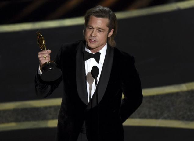 Brad Pitt wins first acting Oscar for ‘Once Upon a Time’